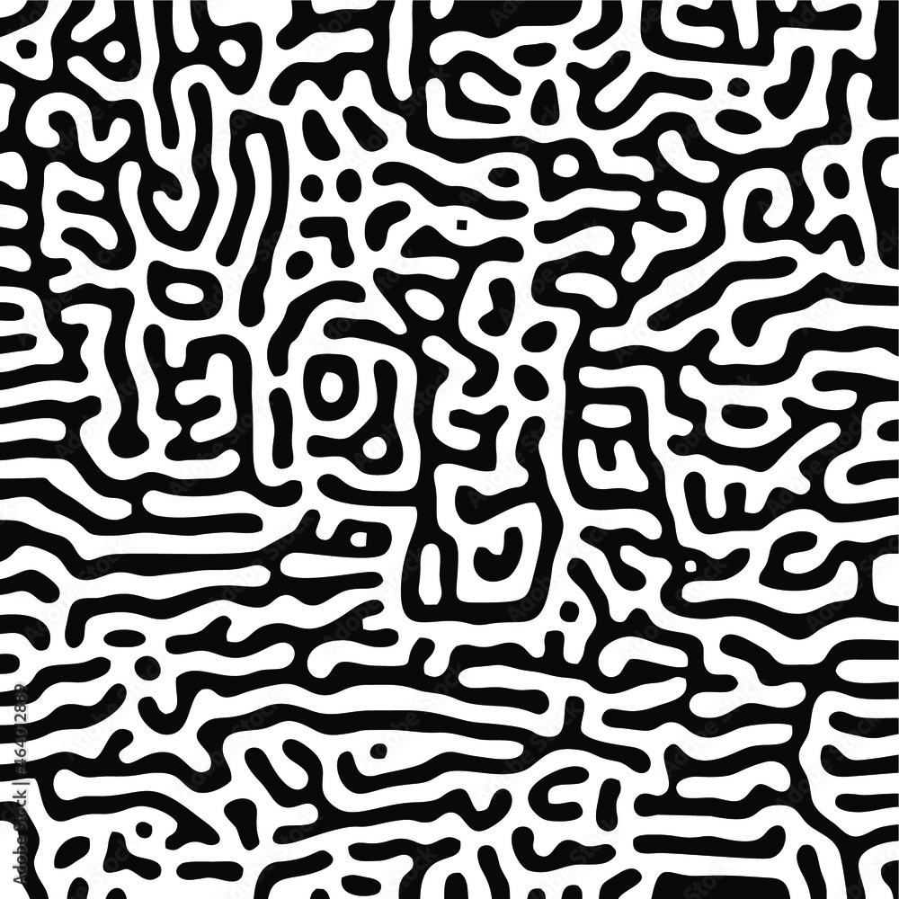 Turing Pattern Seamless Black Background Turing Pattern Seamless Black Background