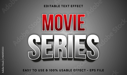 movie series editable text effect template with abstract style use for business brand and company photo