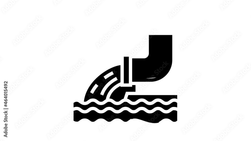 water flowing from drainage pipe animated glyph icon. water flowing from drainage pipe sign. isolated on white background water flowing from drainage pipe animated glyph icon. water flowing from drainage pipe sign. isolated on white background