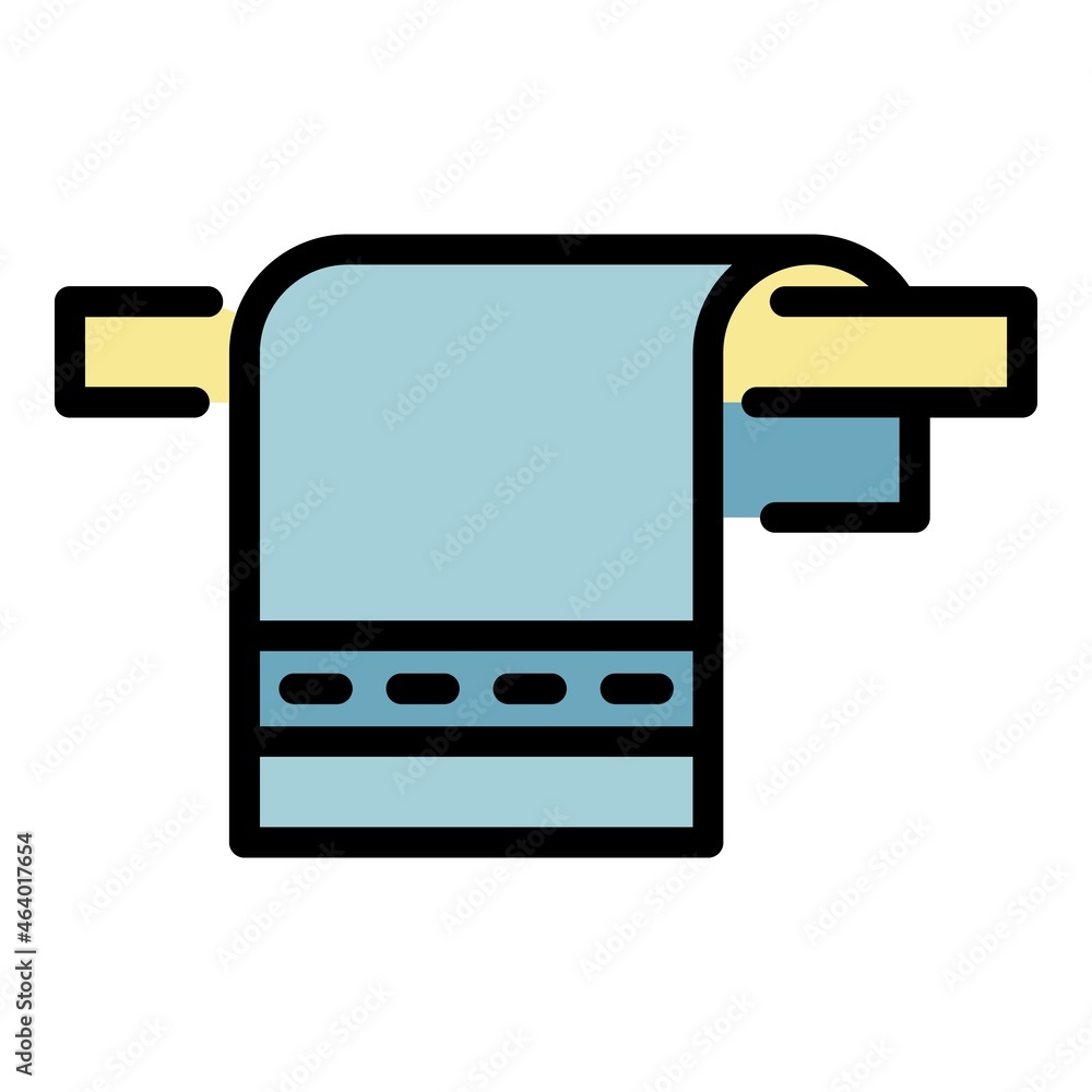 Bath towel icon. Outline bath towel vector icon color flat isolated Bath towel icon. Outline bath towel vector icon color flat isolated