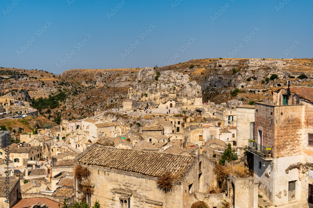 views of the Sassi of Matera, Basilicata, Italy 