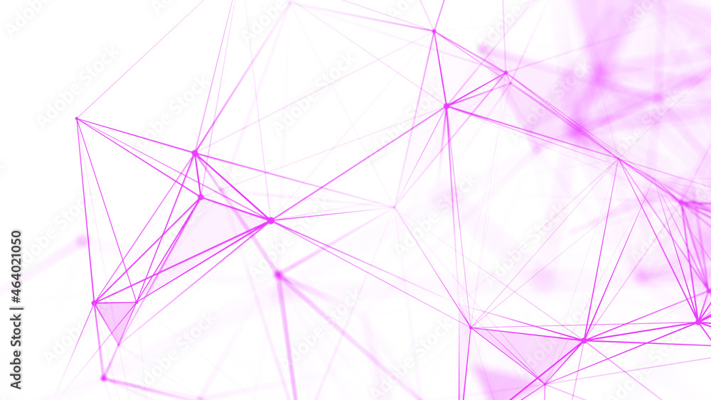 Obraz premium Abstract digital connection dots. Technology background. Network connection structure. Plexus effect. 3d rendering