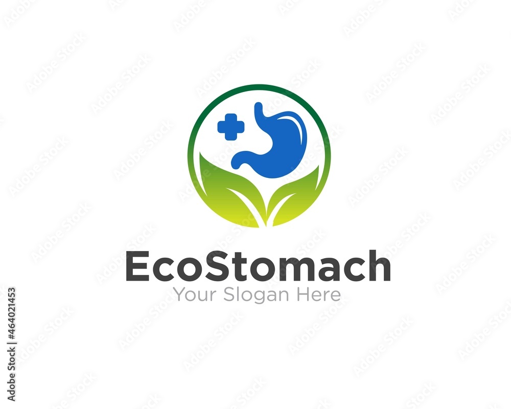 eco stomach care logo designs for medical service logo