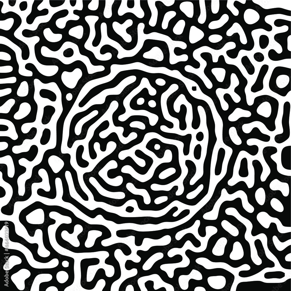 Turing Pattern Seamless Black Background Turing Pattern Seamless Black Background