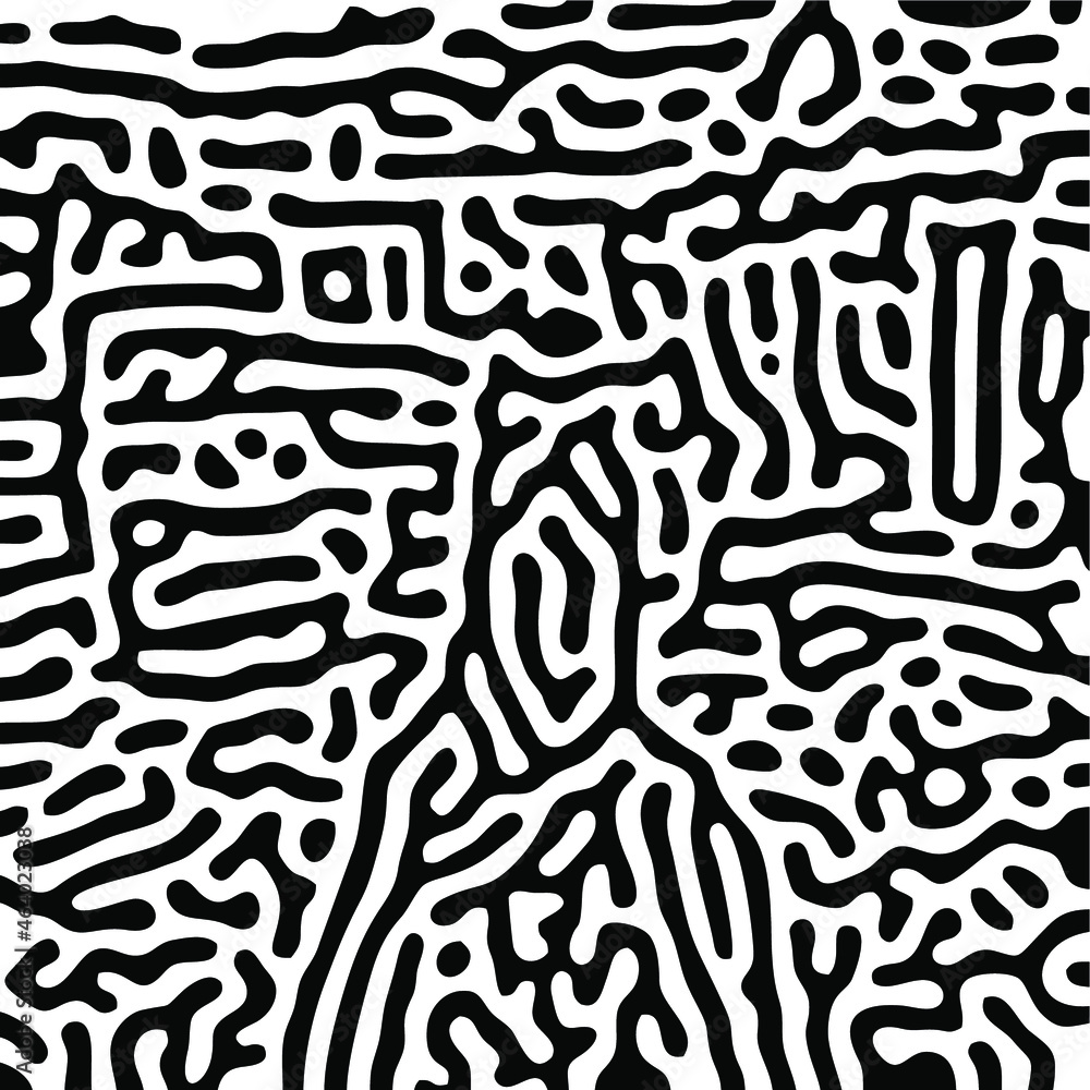Turing Pattern Seamless Black Background Turing Pattern Seamless Black Background