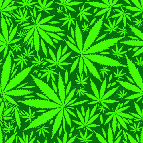 cannabis leaf seamless pattern background. Vector illustration