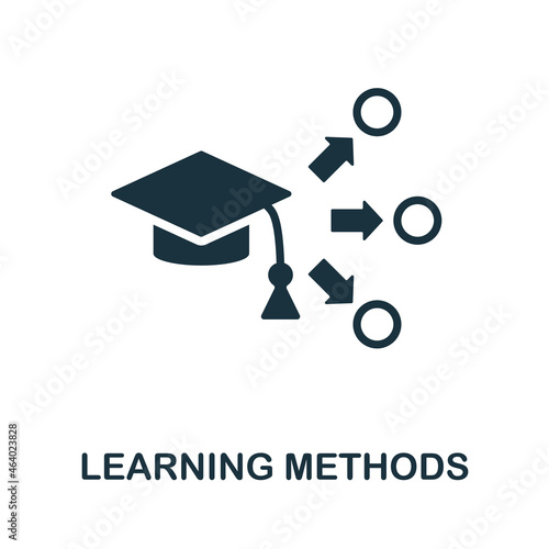 Learning Methods icon. Monochrome sign from creative learning collection. Creative Learning Methods icon illustration for web design, infographics and more
