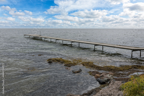 Bathing jetty at Danish Baltic Sea island of Lolland