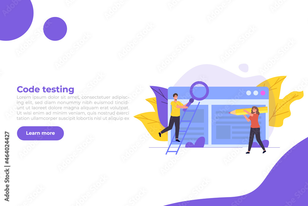 Obraz premium App tester. Software or application testing concept. Debugging development process. Vector illustration.