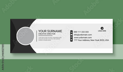 Email signature vector templates, Trendy email signature, Modern Professional awesome unique Corporate custom beautiful personal Office Email signature design template set with the layout