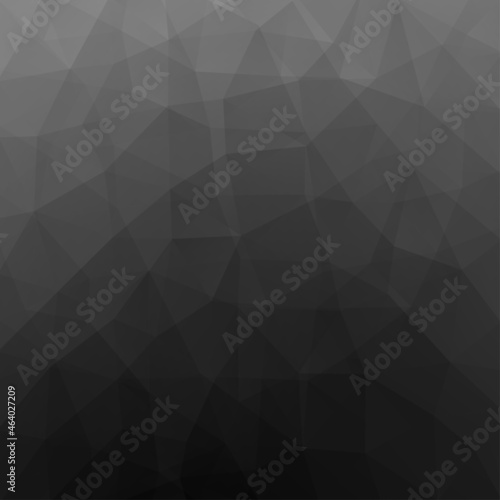 Abstract black monochrome polygonal background.