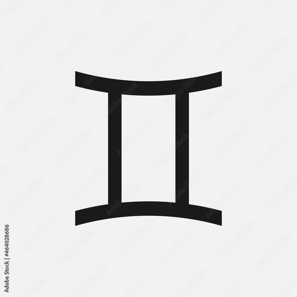 Gemini zodiac sign icon isolated on background. Astrology symbol modern, simple, vector, icon for website design, mobile app, ui. Vector Illustration Gemini zodiac sign icon isolated on background. Astrology symbol modern, simple, vector, icon for website design, mobile app, ui. Vector Illustration