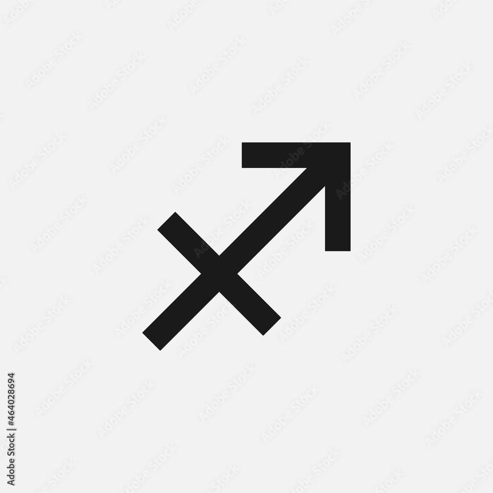 Sagittarius zodiac sign icon isolated on background. Astrology symbol modern, simple, vector, icon for website design, mobile app, ui. Vector Illustration Sagittarius zodiac sign icon isolated on background. Astrology symbol modern, simple, vector, icon for website design, mobile app, ui. Vector Illustration