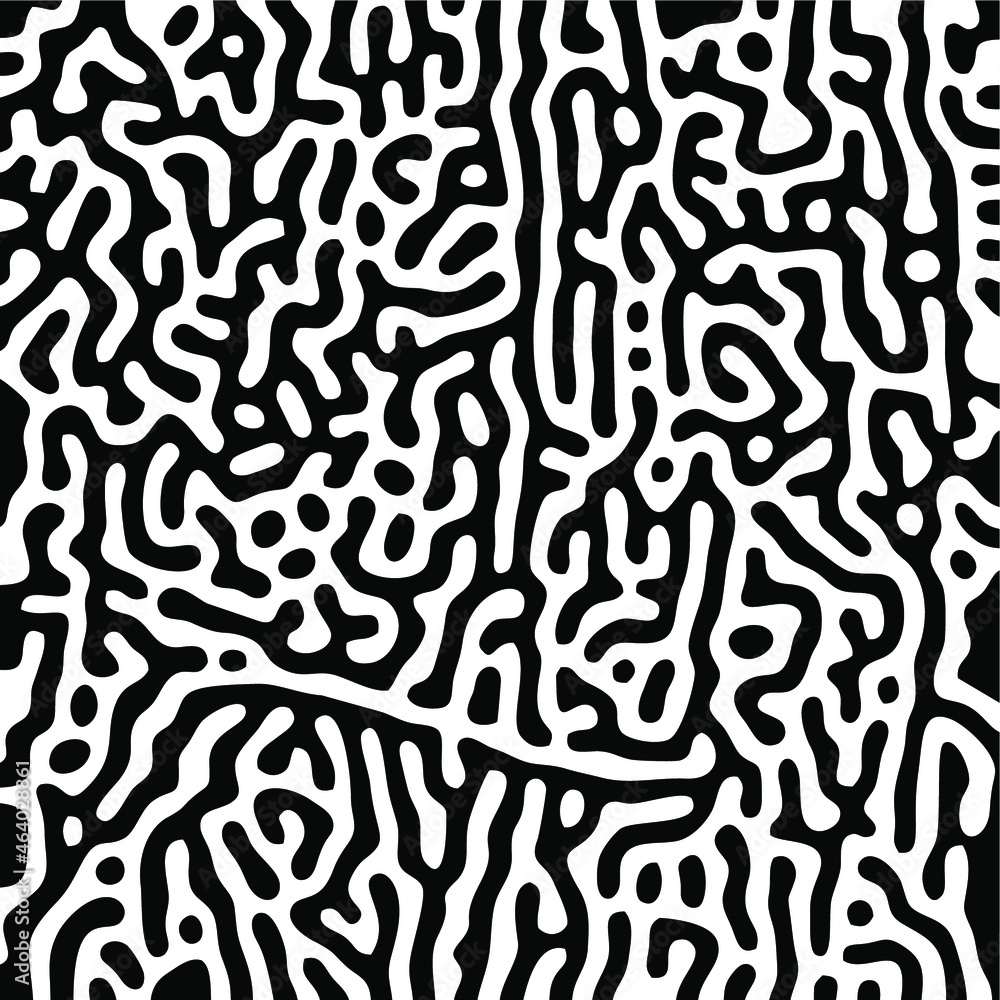 Turing Pattern Seamless Black Background Turing Pattern Seamless Black Background