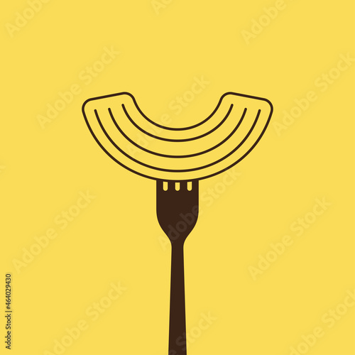 Macaroni vector. Macaroni noodle. Macaroni symbol vector.