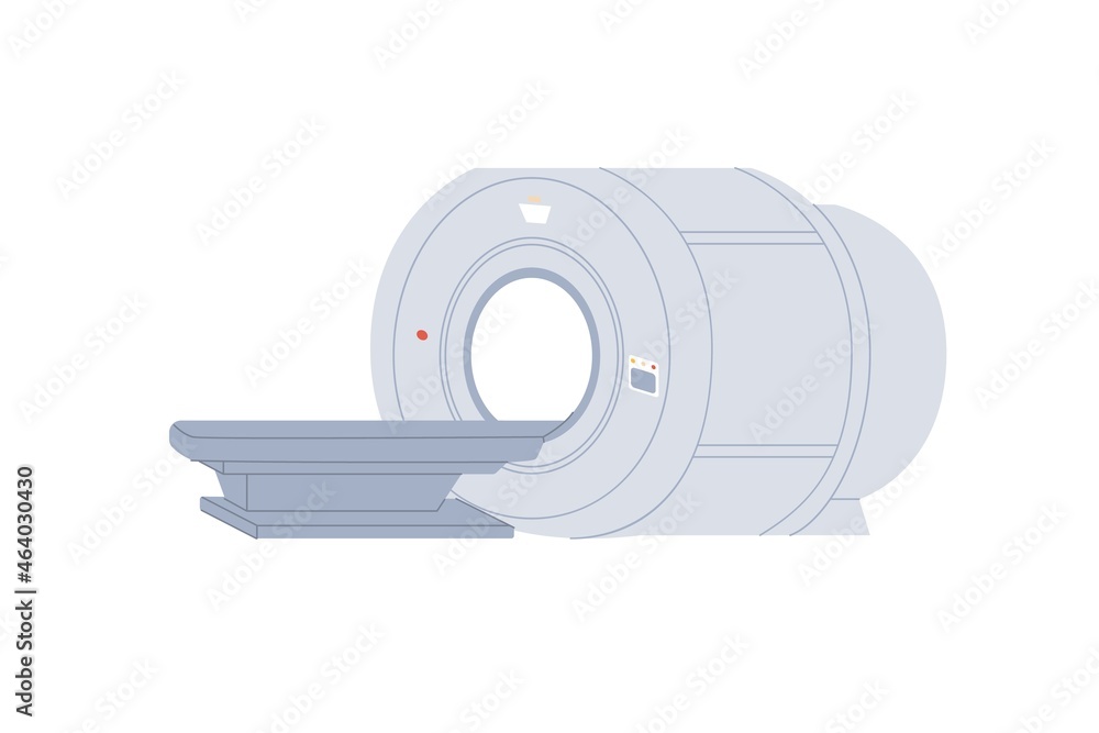 Cartoon vector flat MRI machine scanner isolated on empty background-disease prevention,diagnostics,medical treatment and therapy concept,web site banner ad design Cartoon vector flat MRI machine scanner isolated on empty background-disease prevention,diagnostics,medical treatment and therapy concept,web site banner ad design
