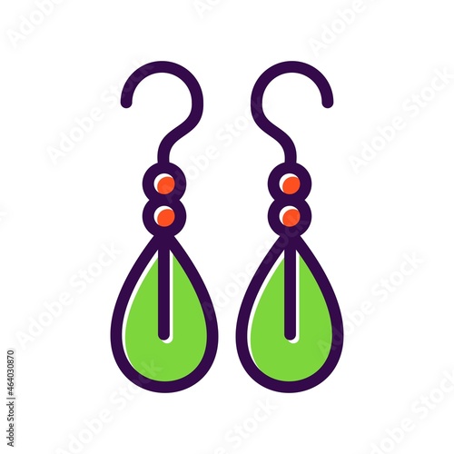 Earring Filled Vector Icon Design