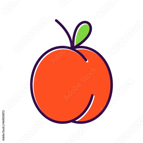 Plum Filled Vector Icon Design