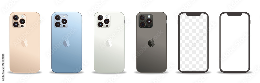 New Iphone 13 Pro Pro Max Apple Mock Up Vector Illustration Stock New Iphone 13 Pro Pro Max Apple Mock Up Vector Illustration Stock