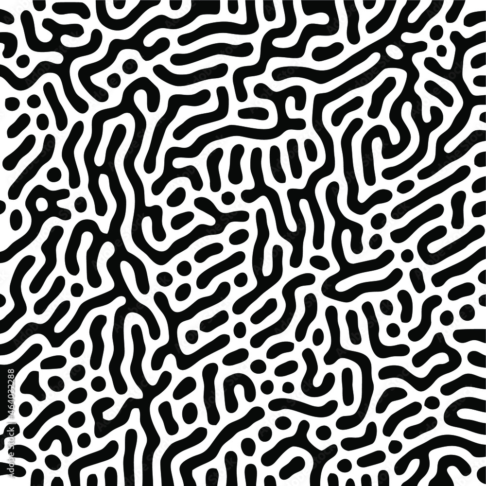Turing Pattern Seamless Black Background Turing Pattern Seamless Black Background