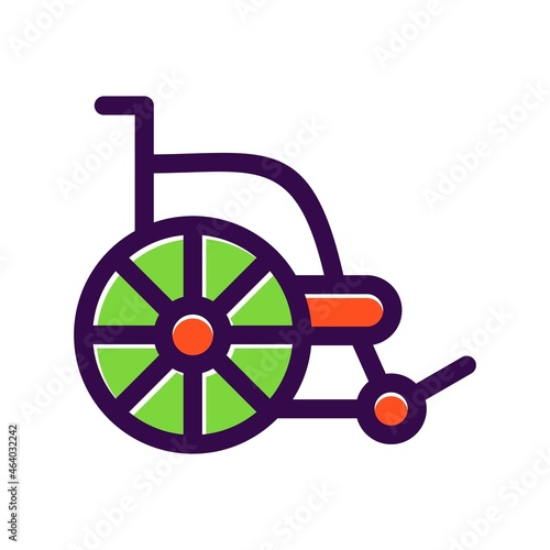  Wheelchair Filled Vector Icon Design