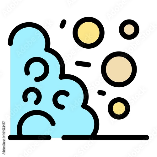 Rockfall collapse icon. Outline rockfall collapse vector icon color flat isolated