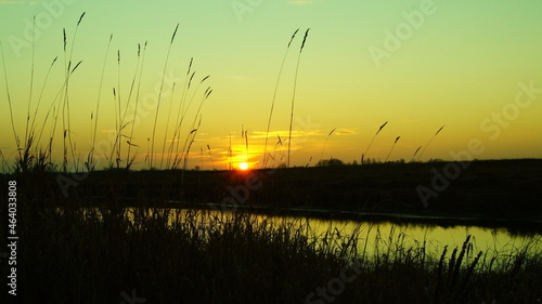 sunset on the river
