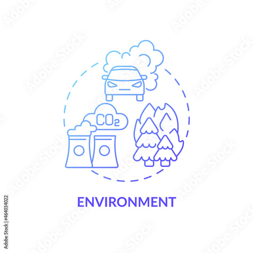 Environment concept icon. ADHD cause abstract idea thin line illustration. Toxins impact on brain development. Environmental contamination. Potential to damage. Vector isolated outline color drawing
