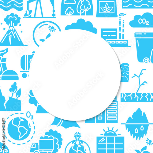 Environment protection concept poster in flat style