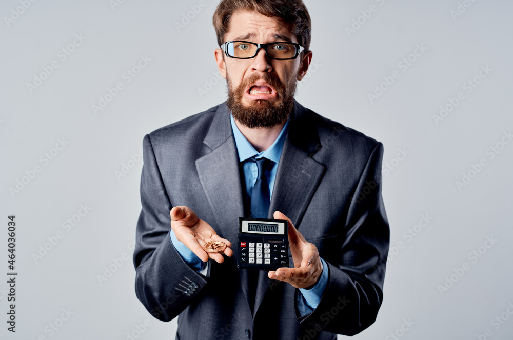 businessmen calculator bitcoin in hand counting finance studio official businessmen calculator bitcoin in hand counting finance studio official
