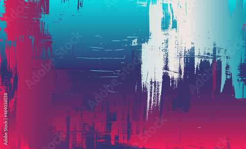 Surreal game landscape. Magenta teal purple artwork on canvas. Abstract background painting, dirty art fantasy