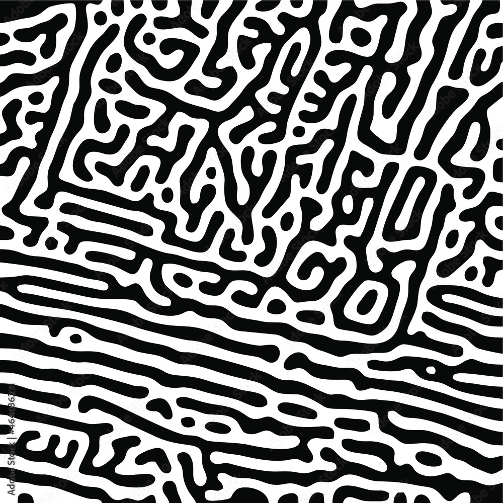 Turing Pattern Seamless Black Background Turing Pattern Seamless Black Background