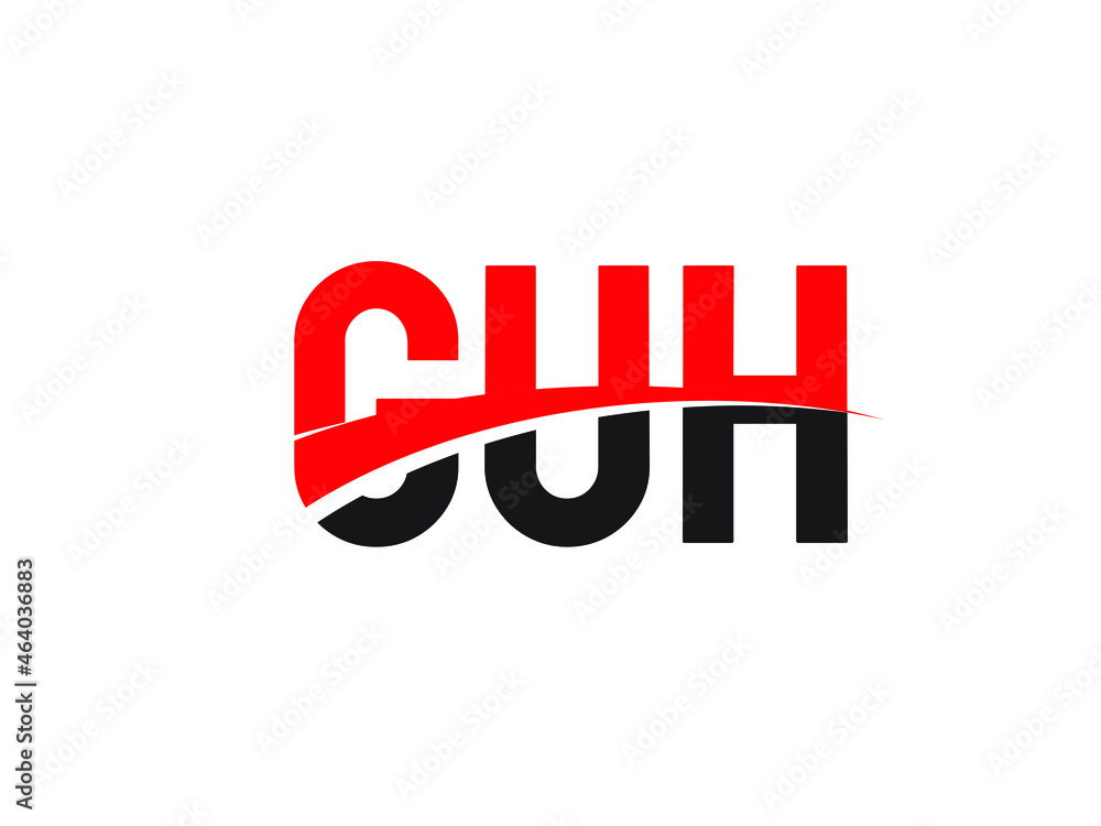 GUH Letter Initial Logo Design Vector Illustration