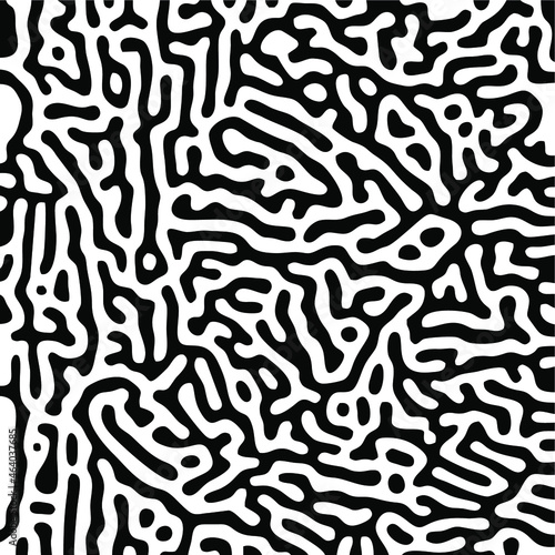 Turing Pattern Seamless Black Background