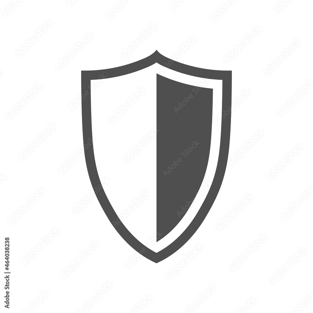 Shield icon placed on white background. Shield icon placed on white background.