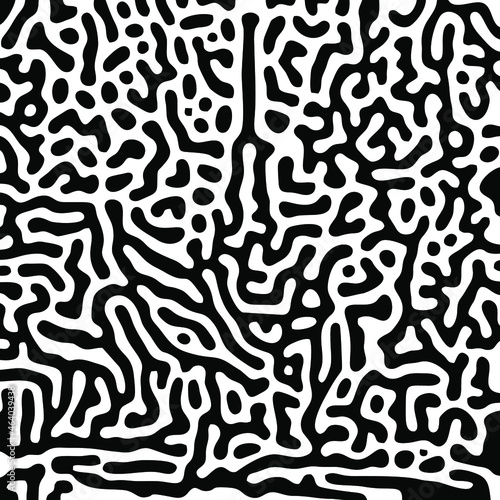 Turing Pattern Seamless Black Background 