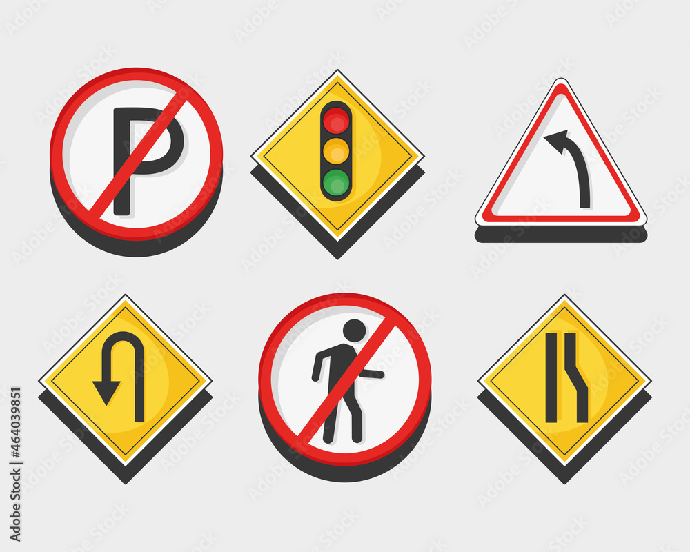 six traffic road signals six traffic road signals