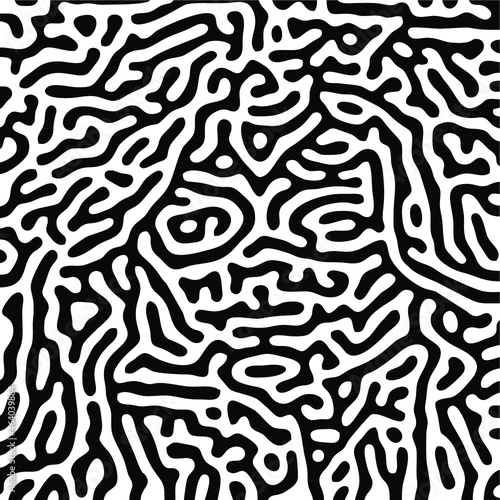 Turing Pattern Seamless Black Background 