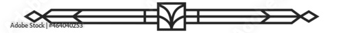 Modern ornament divider. Line page break, geometric separate