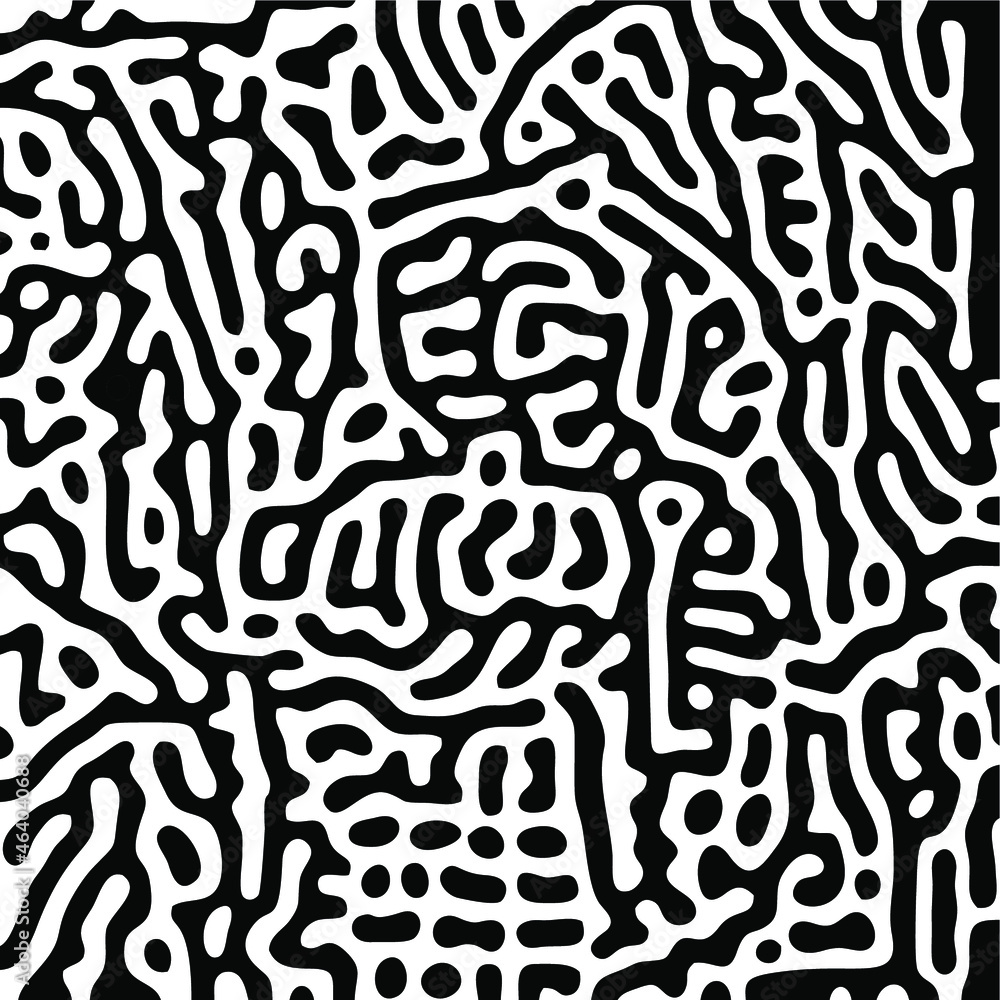 Turing Pattern Seamless Black Background Turing Pattern Seamless Black Background