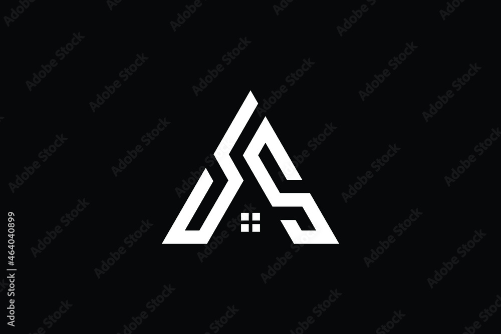 Logo design of S in vector for construction, home, real estate, building, property. creative elegant Monogram. Premium Business home logo icon. White color on black background. Logo design of S in vector for construction, home, real estate, building, property. creative elegant Monogram. Premium Business home logo icon. White color on black background.