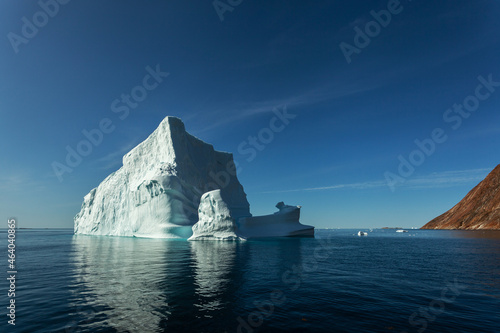 Floating icebergs in Greenland (summer) photo