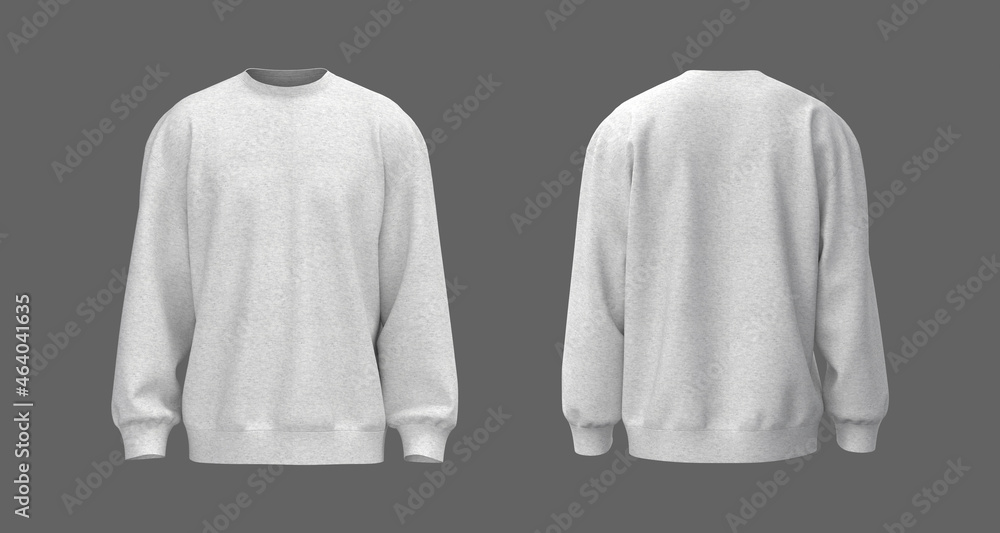 © ayun - Blank sweatshirt mock up in front and back views, 3d rendering, 3d illustration © ayun - Blank sweatshirt mock up in front and back views, 3d rendering, 3d illustration