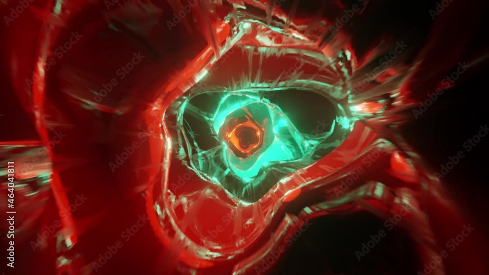 New galaxy tunnel of the blood and blue colors VJ loop