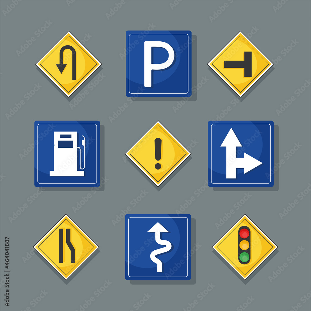 nine traffic signals icons nine traffic signals icons