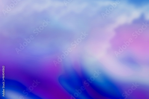 dreamy colorful light blue and white holographic rainbow marbling effect with abstract artistic fantasy pattern on light.