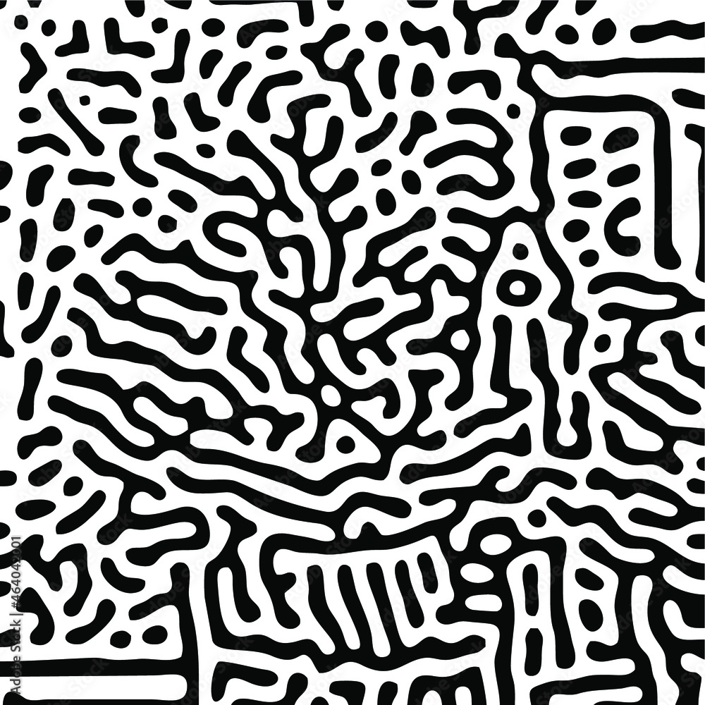 Turing Pattern Seamless Black Background Turing Pattern Seamless Black Background