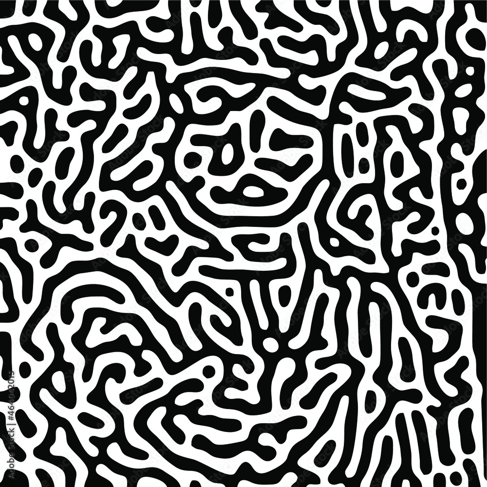 Turing Pattern Seamless Black Background Turing Pattern Seamless Black Background