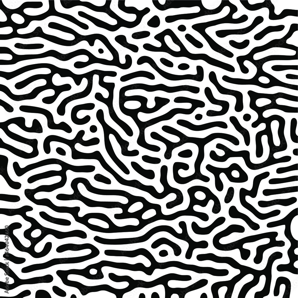 Turing Pattern Seamless Black Background Turing Pattern Seamless Black Background