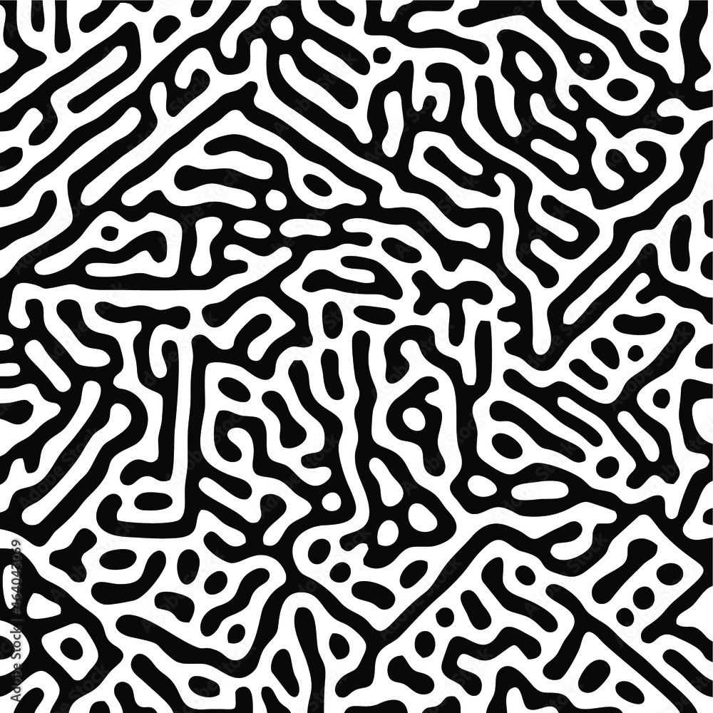 Turing Pattern Seamless Black Background Turing Pattern Seamless Black Background